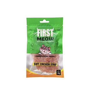 First Meow Soft Chicken Strip Dry Cat Treat (3 Pack)