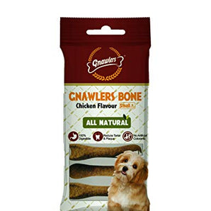 Gnawlers Dog Chicken Chew Bone Dry Dog Treat 3 inch - 108gm (6 in 1)