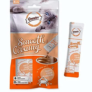 Gnawlers Pet Smooth & Creamy Lickable Cat Treats 4x15g