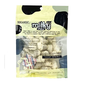 Dogaholic Milky Chews Knotted Bone Dry Dog Treat - 15pcs (2 Pack)
