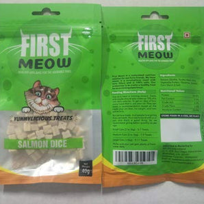 First Meow Salmon Dice Dry Cat Treat - 40g (3 Pack)