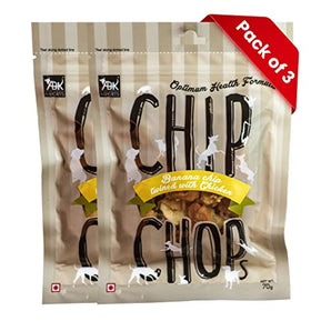 Chip Chops Banana Chip Twined with Chicken Dry Dog Treat - 210g (3 Pack)