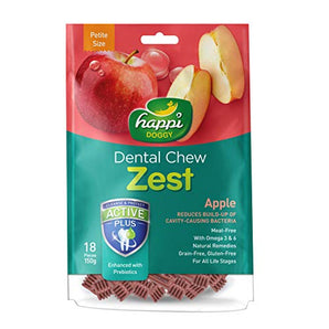 Happi Doggy Dental Chew Zest Apple Dry Dog Treat - 150g