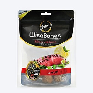 Gnawlers Wise Bone, Salmon with Lemon, Small Dry Dog Treat - 200g