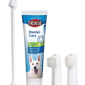 Trixie Dog Toothpaste with Finger And Two-Sided Toothbrush - 100g