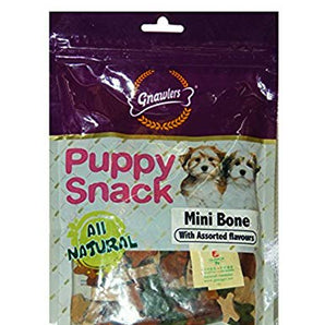 Gnawlers Chicken Puppy Mini Snack Bone Dry Dog Treat - 250g
