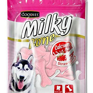 Goodies Milky Bone Strawberry Dry Dog Treat (25 in 1)