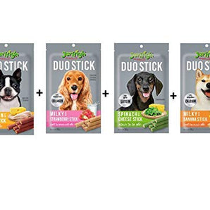 JerHigh Duo Stick Assorted Multi Flavours Dry Dog Treat (8 Pack)