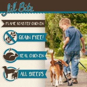 Lil' Bitz Tasty Training Treats, Flame Roasted Chicken Dry Dog Treat