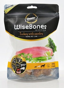 Gnawlers Wise Bones Turkey with Parsley Dry Dog Treat - 200g