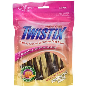 Twistix Pumpkin Spice Flavor Dry Dog Treat (Large)
