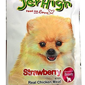 JerHigh Strawberry Stick Dry Dog Treat - 70g