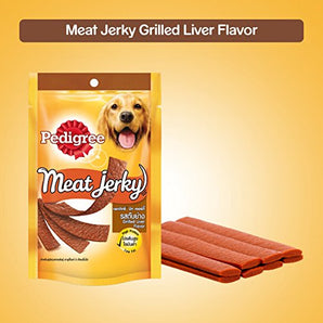 Pedigree Grilled Liver Meat Jerky Adult Dry Dog Treat 4 Packs (4 x 80g)