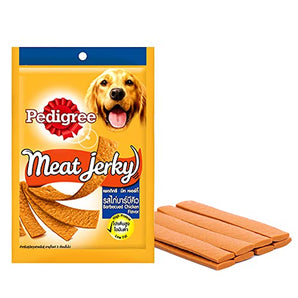 Pedigree Barbecued Chicken Meat Jerky Adult Dry Dog Treat 12 Pouches (12 x 80g)