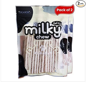 Dogaholic Milky Chews Sticks Dry Dog Treat (2 Pack)