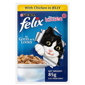 Purina Felix® Chicken Flavour Kittens Gravy Wet Cat Food - 12 Pouches (12 x 85 g)