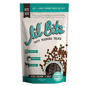 Lil' Bitz Tasty Training Treats, Wild Salmon + Kelp Dry Dog Treat