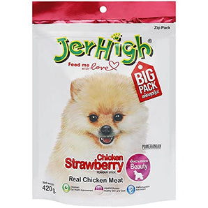 JerHigh Strawberry Stick Dry Dog Treat - 420g