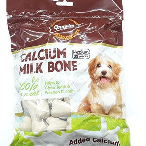 Gnawlers Calcium Milk Bone Dry Dog Treat (35×1)