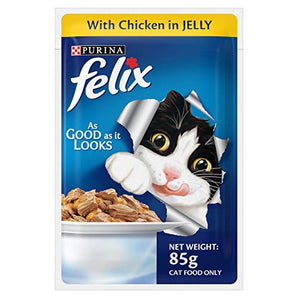 Purina Felix® Chicken Flavour Adult Gravy Wet Cat Food  - 12 Pouches (12 x 85 g)