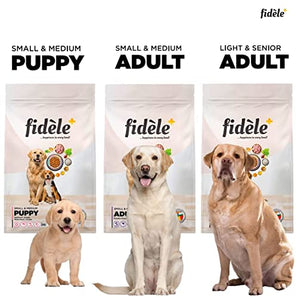 Fidele+ Dry Dog Food Puppy Small & Medium Breed Chicken with Natural Ingredients 3 Kg Pack
