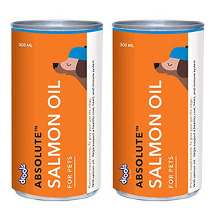 Drools Absolute Salmon Oil Syrup Dog Supplement - 300ml (2 Pack)