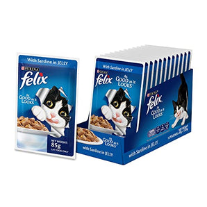 Purina Felix® Sardine Flavour Adult Gravy Wet Cat Food - 12 Pouches (12 x 85 g)