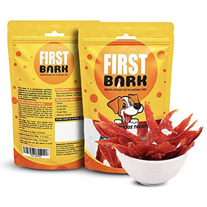 First Bark Dog Jerky Assorted Multi Flavours Dry Dog Treat (70g x 9 pcs)