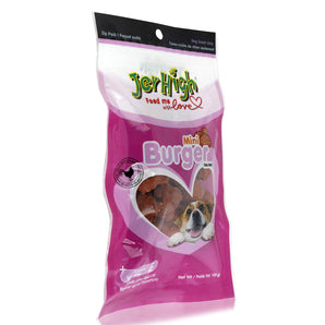 JerHigh Mini Burger Dry Dog Treat - 100g